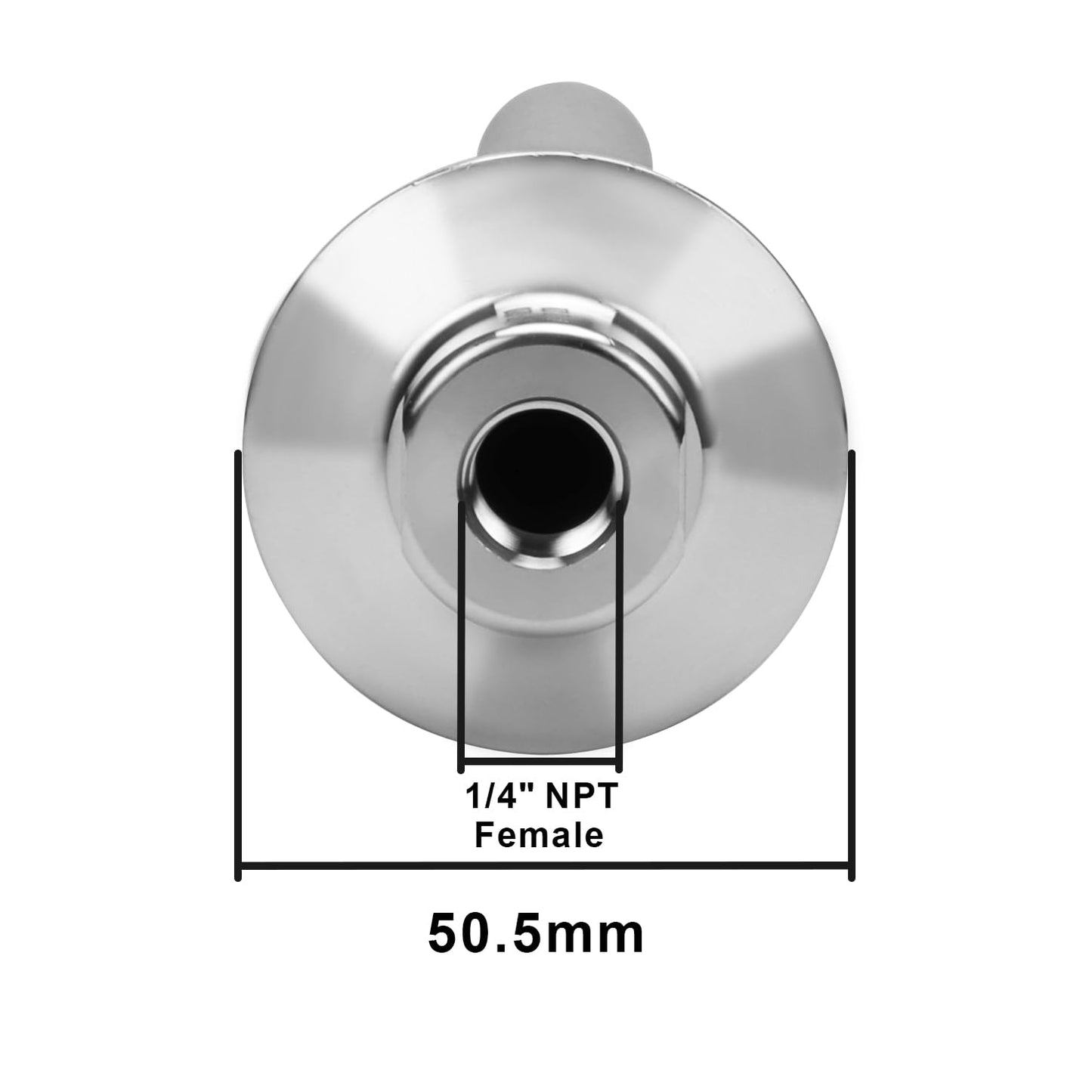 1.5" Tri-Clamp Diffusion Stone| 2 Micron Aeration Stone |Carbonation Stone with 1/4" NPT CO2 inlet