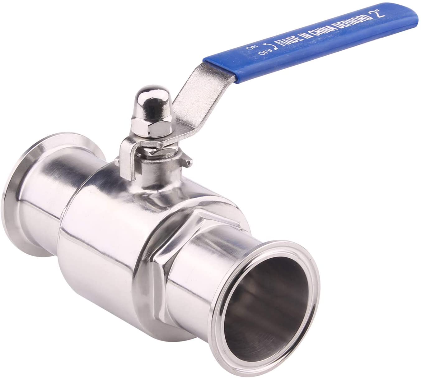 DERNORD 1.5''Tri-Clamp& 2''Tri-Clamp Ball Valve 2PC Stainless Steel 304,PTFE Lined