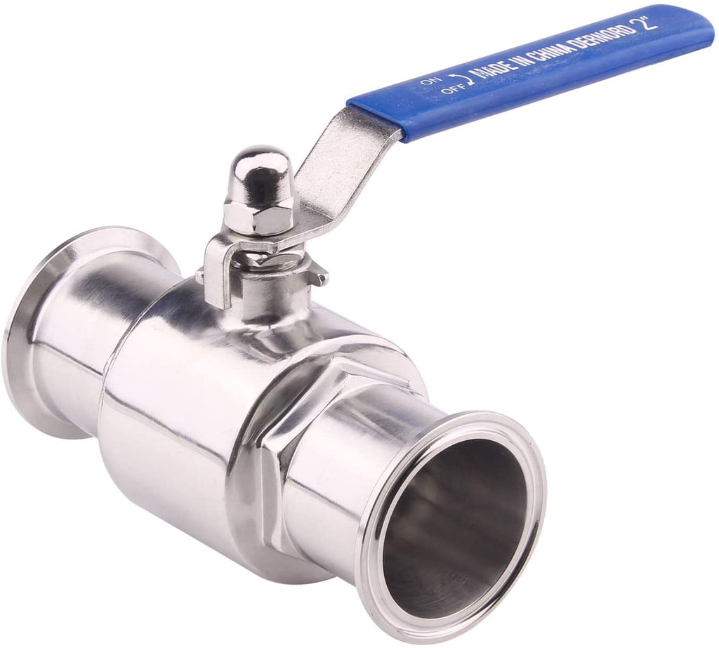 DERNORD 1.5''Tri-Clamp& 2''Tri-Clamp  Ball Valve 2PC Stainless Steel 304,PTFE Lined