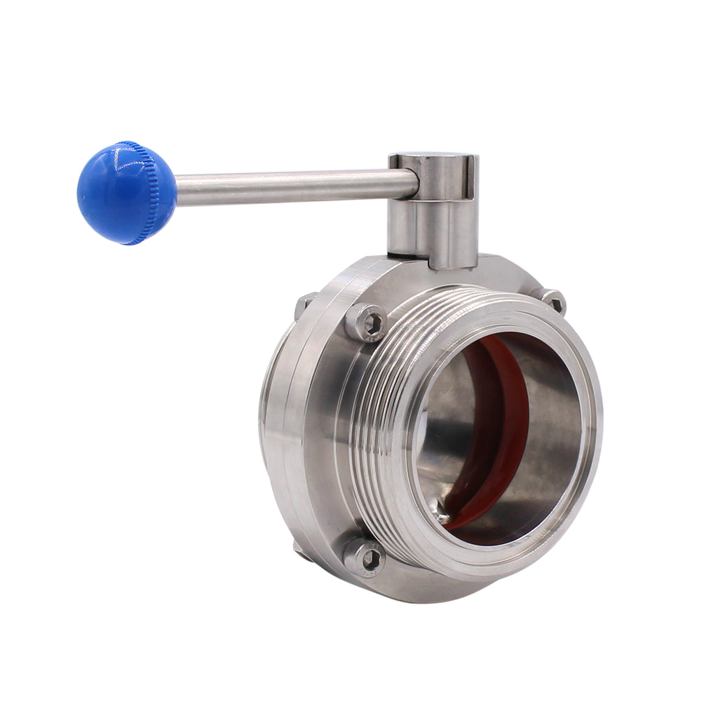 Threaded SMS butterfly valve with Pull Handle Stainless Steel 304 Sanitary Valve