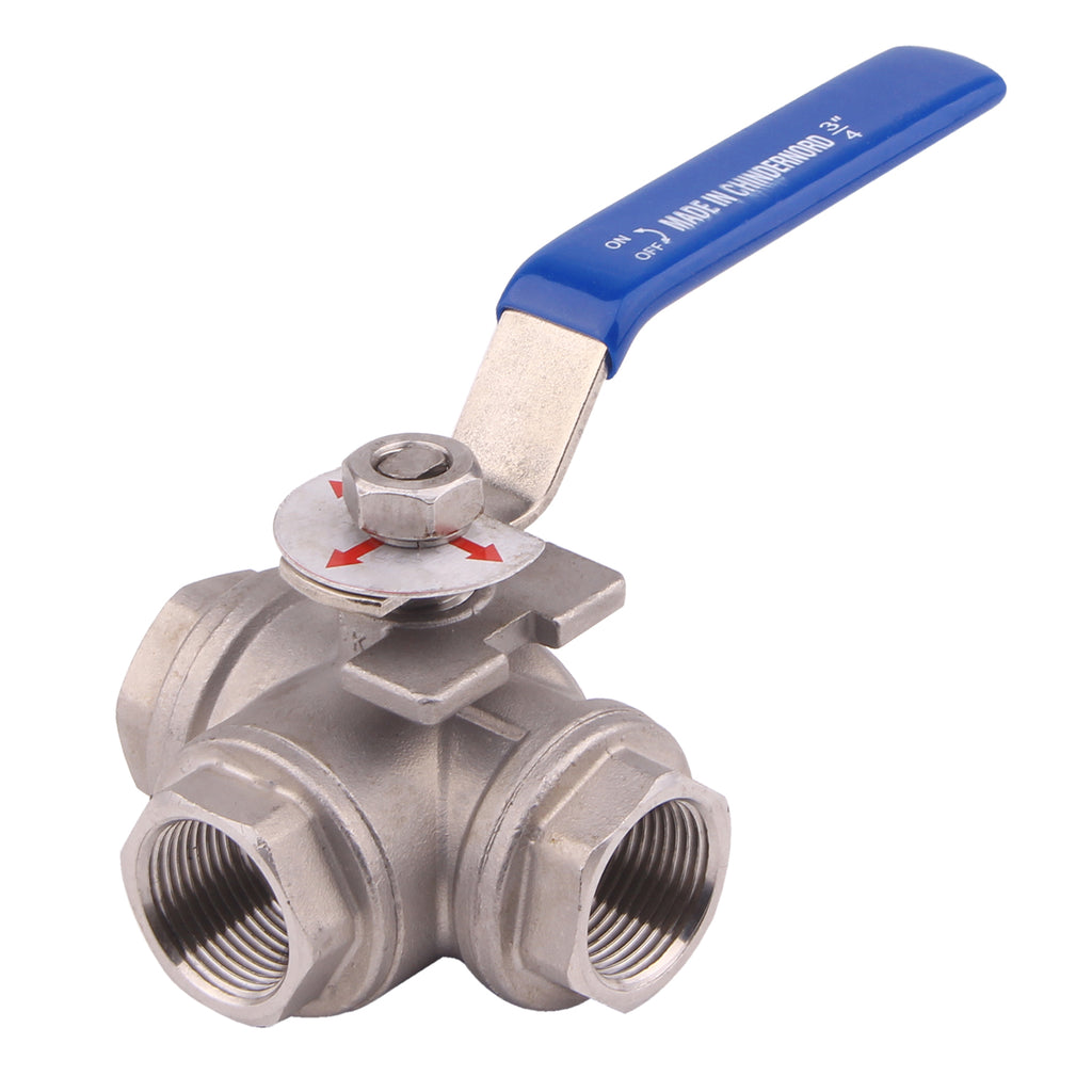 T Mounting Pad | 3-Way Ball Valve  |Stainless Steel 304 Female Type