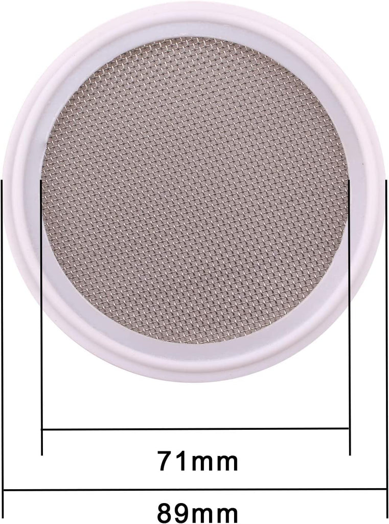 3" PTFE (Teflon) Sanitary Gasket | Stainless Screen | Tri Clamp Clover