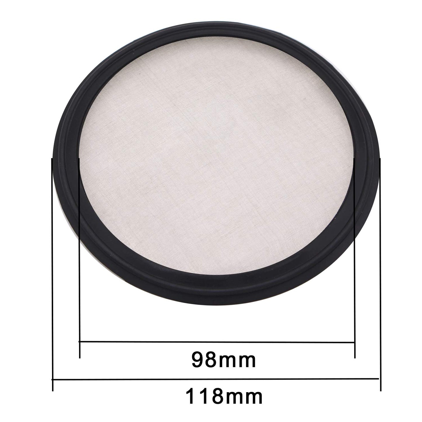 DERNORD 4" Sanitary Gasket FKM w/Stainless Screen - Tri Clamp Clover (Pack of 2) (60 Mesh)