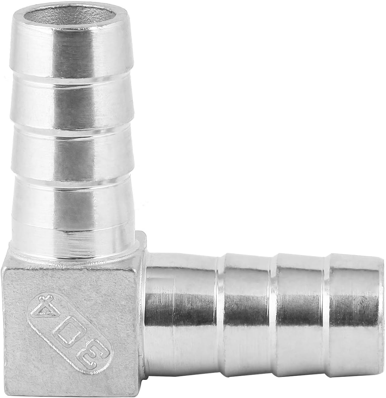 Stainless Steel 3/8" Hose Barb Elbow 90 Degree L Right Angle Barbed Fitting Water Fuel Air