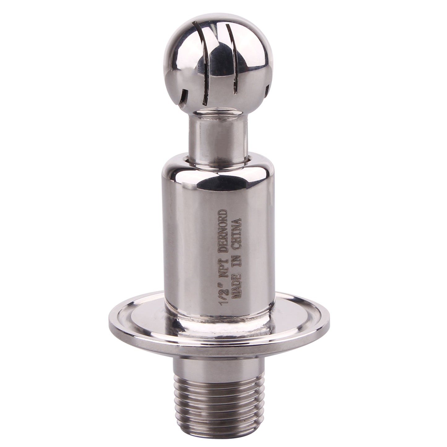 DERNORD Sanitary Rotary Spray Ball 1.5"TC X 1/2"MNPT CIP Tank Cleaning Ball