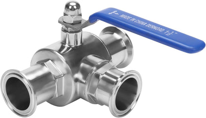 Tri Clamp Sanitary Ball Valve | 3-Way Ball Valve | T-Port Stainless Steel 304