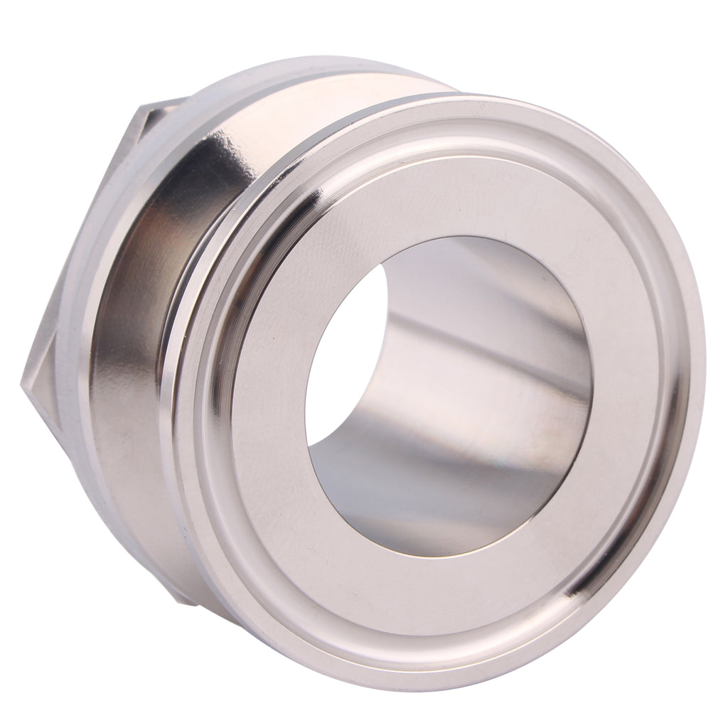 DERNORD 2" Tri Clamp Bulkhead Compression Fitting 304 Stainless Steel Weldless Homebrew Kettle Bulkhead