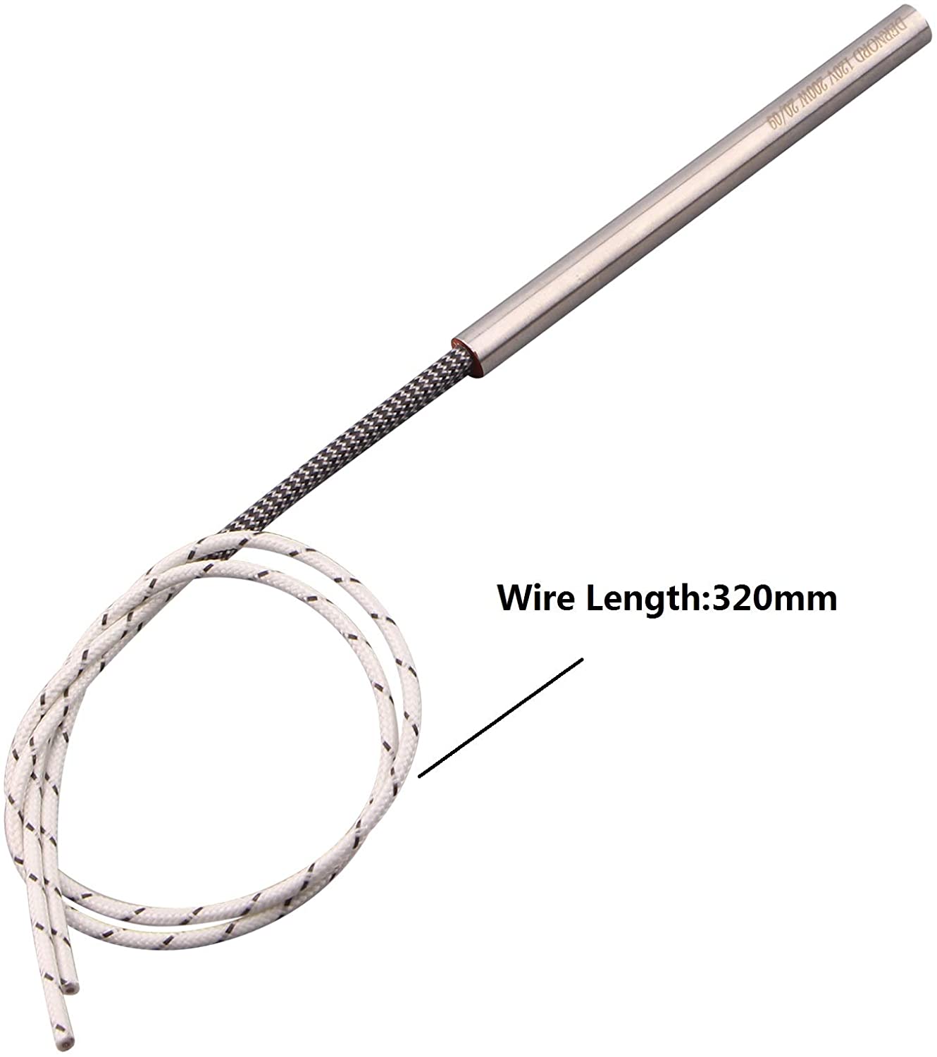 DERNORD 120V 150W/200W Cartridge Heater Electric Hot Rod Stainless Steel Heating Element Replacement
