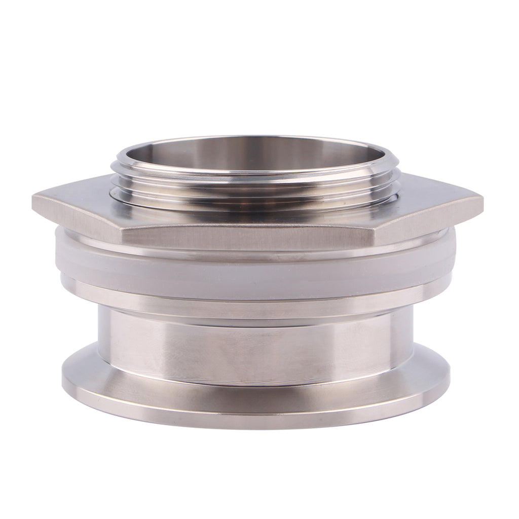 DERNORD 2" Tri Clamp Bulkhead Compression Fitting 304 Stainless Steel Weldless Homebrew Kettle Bulkhead