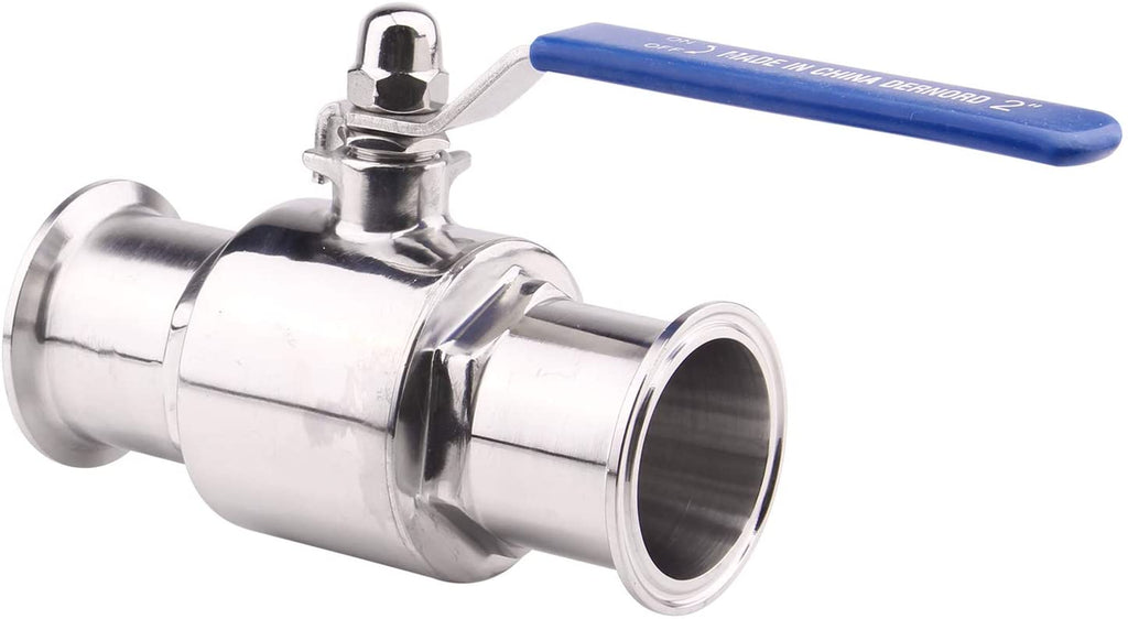 DERNORD 1.5''Tri-Clamp& 2''Tri-Clamp  Ball Valve 2PC Stainless Steel 304,PTFE Lined