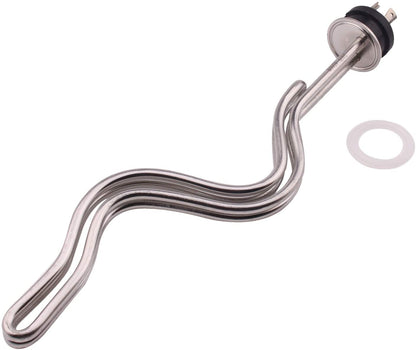 DERNORD 240V 4500W/5500W/6500W 1.5 Tri-clamp Ripple Heating Element Stainless Steel Immersion Water Heater with 3-Wire Electrical Locking Plug