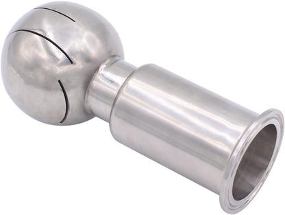 DERNORD Rotatory Spray Ball Clamp Type CIP Tank Cleaning Ball 360° Spray Pattern, Stainless Steel