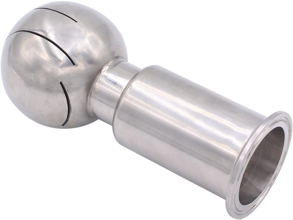 DERNORD Rotatory Spray Ball Clamp Type CIP Tank Cleaning Ball 360° Spray Pattern, Stainless Steel