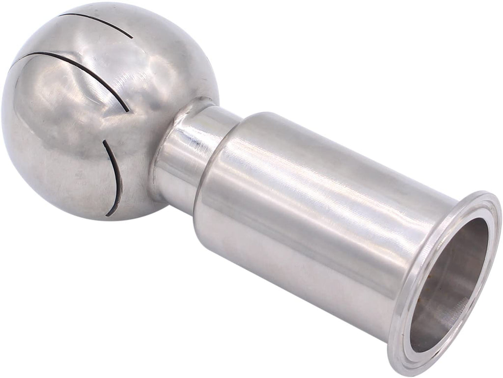 DERNORD Rotatory Spray Ball Clamp Type CIP Tank Cleaning Ball 360° Spray Pattern, Stainless Steel