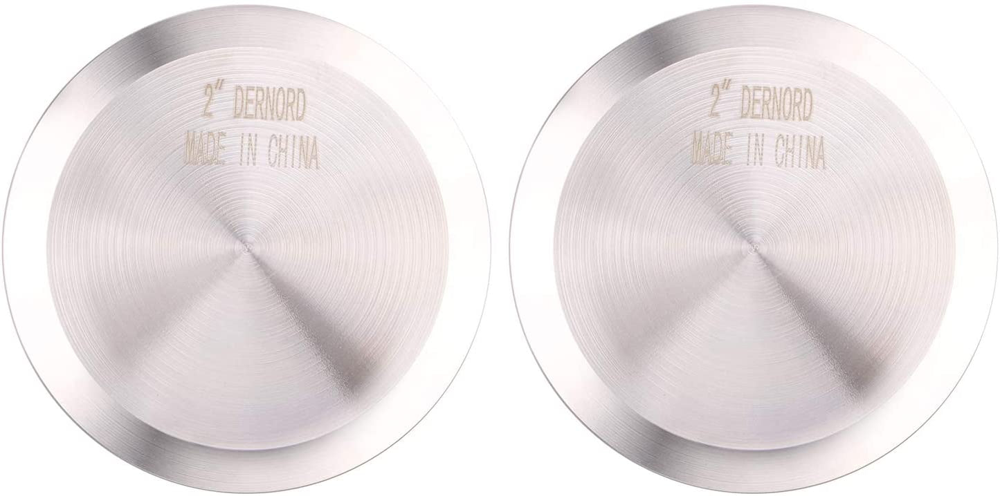 DERNORD Sanitary End Cap fits Tri-Clamp Ferrule Flange Stainless Steel 304 Fitting Clamp (2" (51mm) Tube OD) 2Pack/5Pack/10Pack