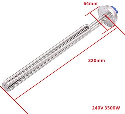 2 Inch (OD64) Tri-clamp | Foldback Heating Element | Electric Water Heater