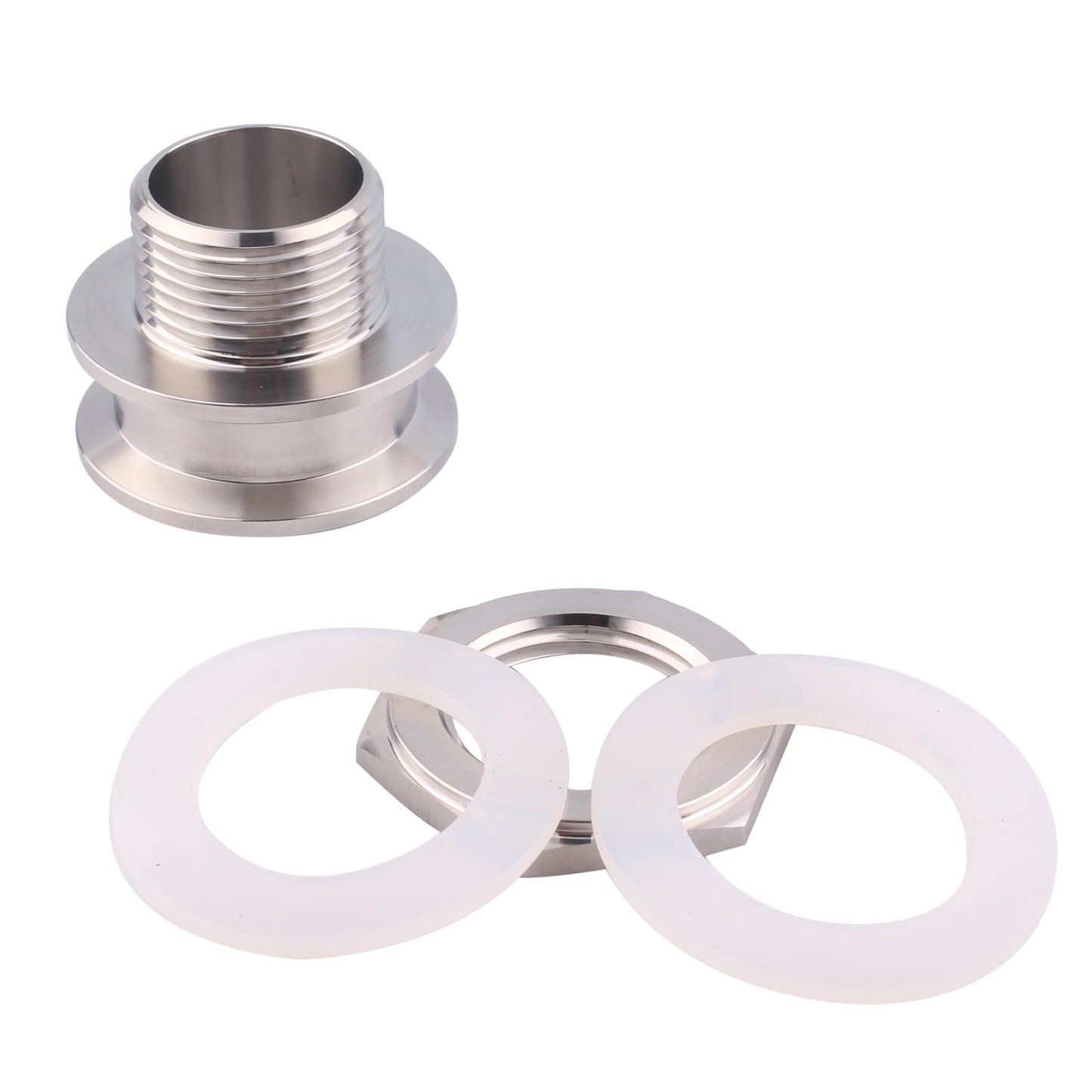 1.5" Tri Clamp Bulkhead Compression Fitting 304 Stainless Steel Weldless Homebrew Kettle Bulkhead