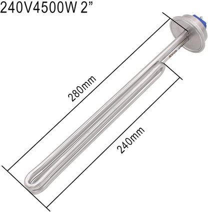 2 Inch (OD64) Tri-clamp | Foldback Heating Element | Electric Water Heater