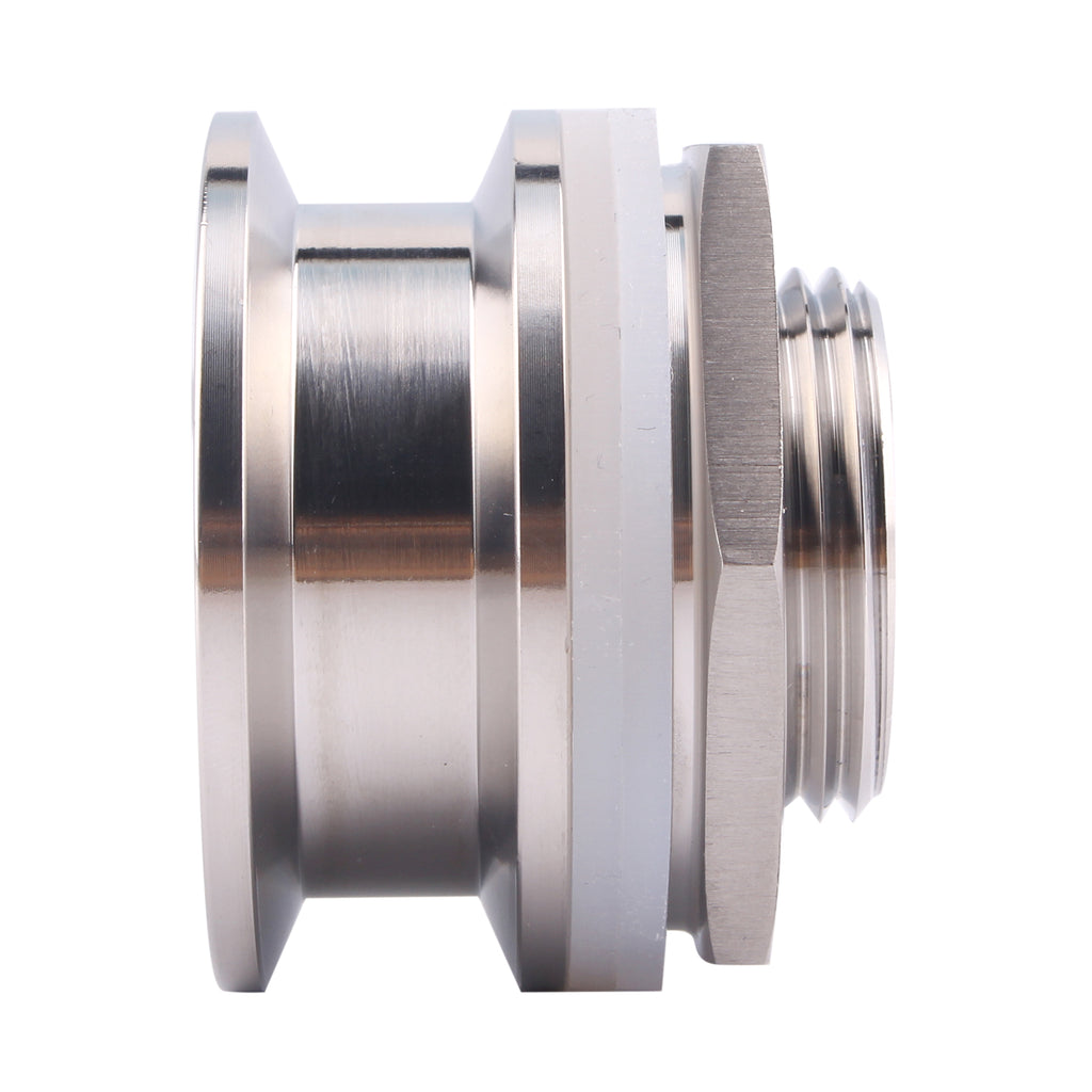 1.5" Tri Clamp Bulkhead Compression Fitting 304 Stainless Steel Weldless Homebrew Kettle Bulkhead