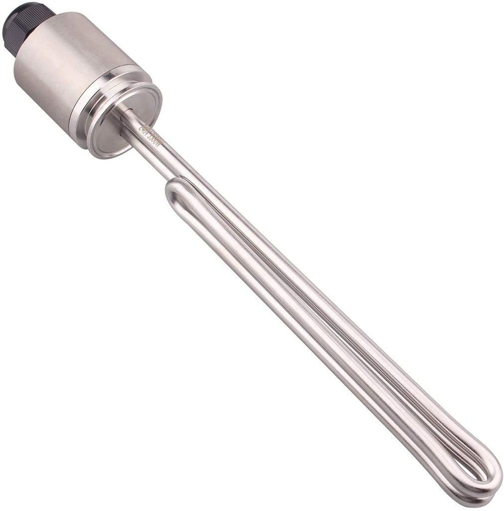 DERNORD 1.5" Inch (OD50.5mm) 240v 2500w/3500w/4500w/5500W Tri-clamp Foldback Heating Element Stainless Steel Immersion Water Heater