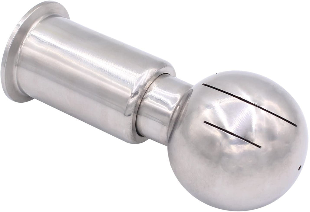 DERNORD Rotatory Spray Ball Clamp Type CIP Tank Cleaning Ball 360° Spray Pattern, Stainless Steel
