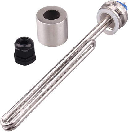 DERNORD 1.5" Inch (OD50.5mm) 240v 2500w/3500w/4500w/5500W Tri-clamp Foldback Heating Element Stainless Steel Immersion Water Heater