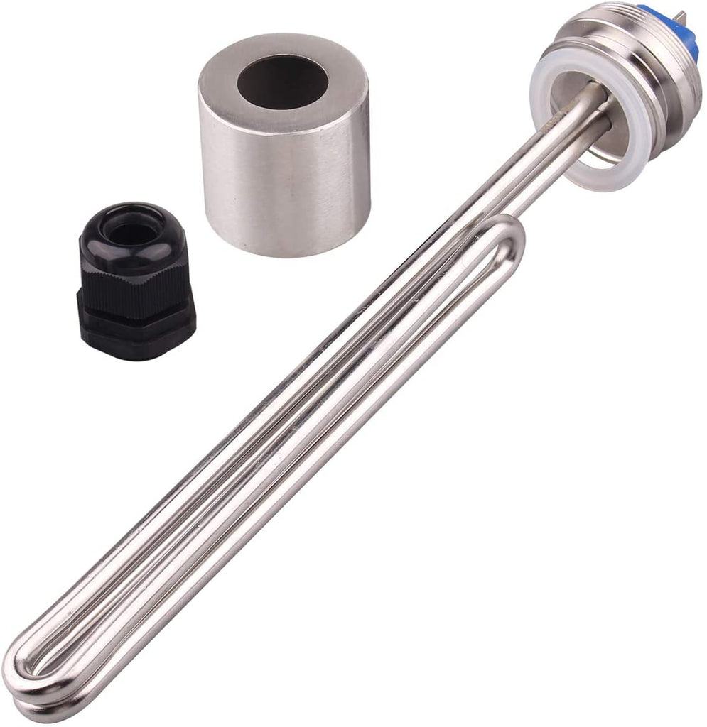 DERNORD 1.5" Inch (OD50.5mm) 240v 2500w/3500w/4500w/5500W Tri-clamp Foldback Heating Element Stainless Steel Immersion Water Heater