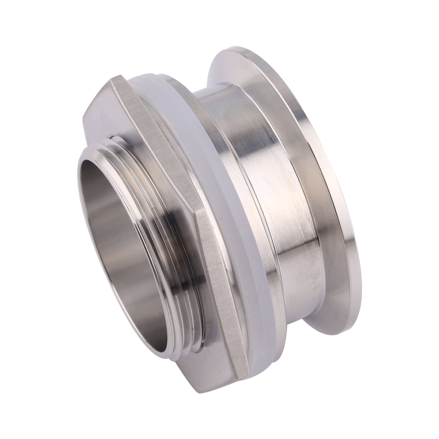 DERNORD 2" Tri Clamp Bulkhead Compression Fitting 304 Stainless Steel Weldless Homebrew Kettle Bulkhead