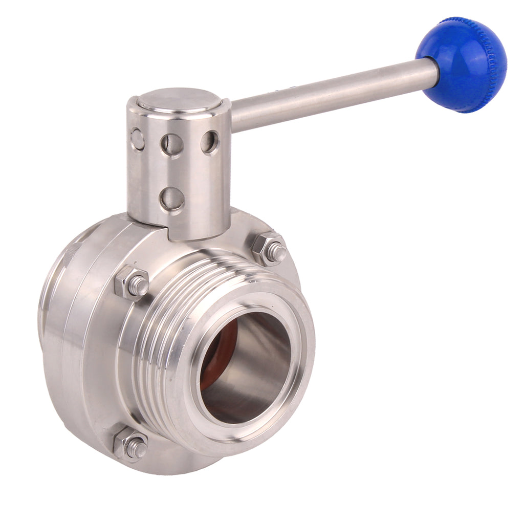 Threaded SMS butterfly valve with Pull Handle Stainless Steel 304 Sanitary Valve