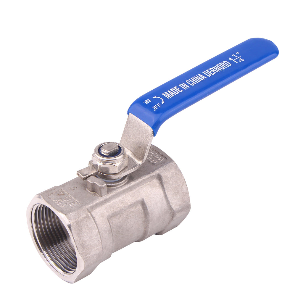 Stainless Steel Ball Valve | 1PC Type NPT thread Standard Port for Water, Oil, and Gas